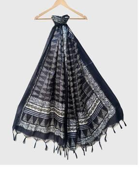 printed dupatta with tassels