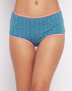 printed elasticated hipster pantie