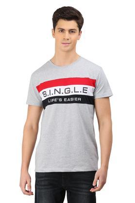 printed fit mens t-shirt - grey