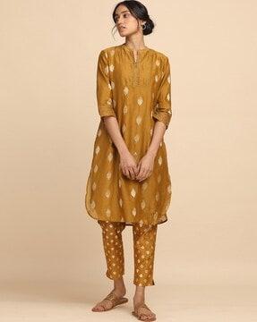 printed flared kurta