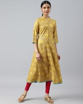 printed flared kurta