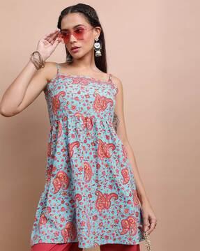 printed flared kurta