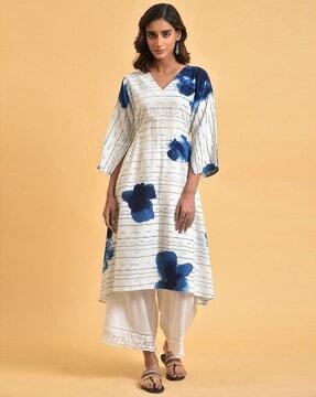 printed flared kurta