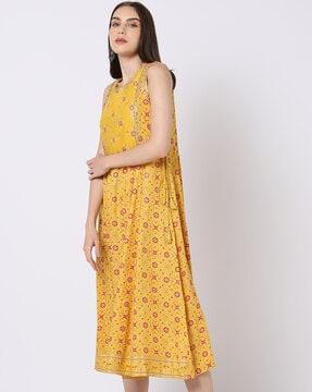 printed flared kurta