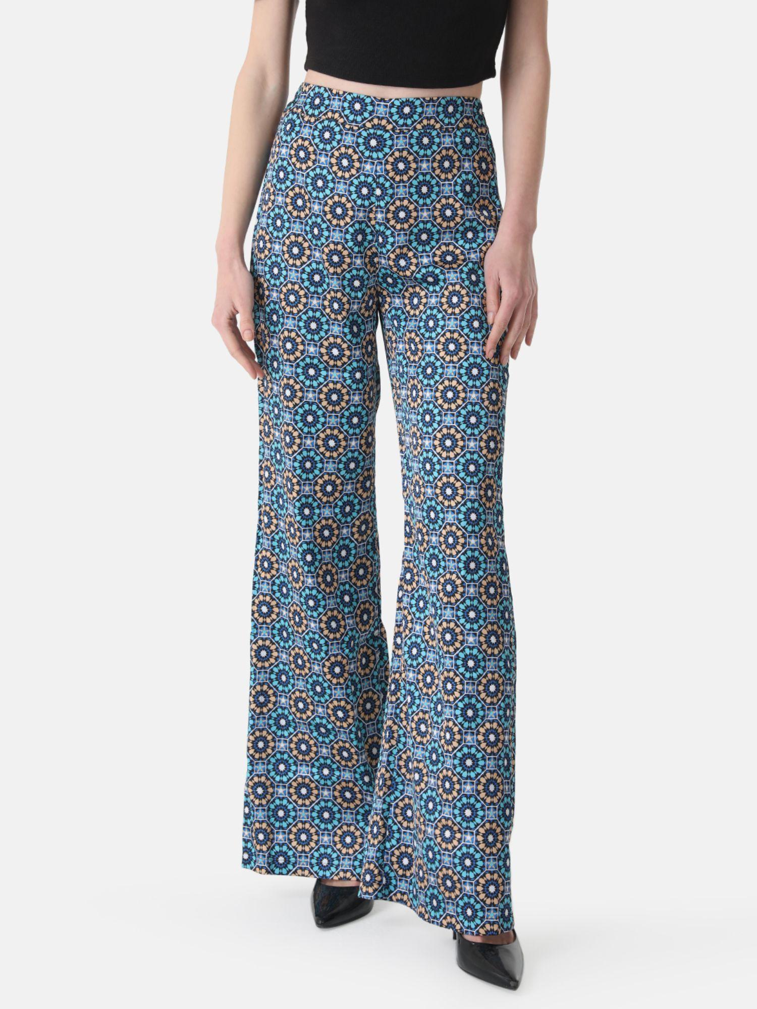 printed flared pant