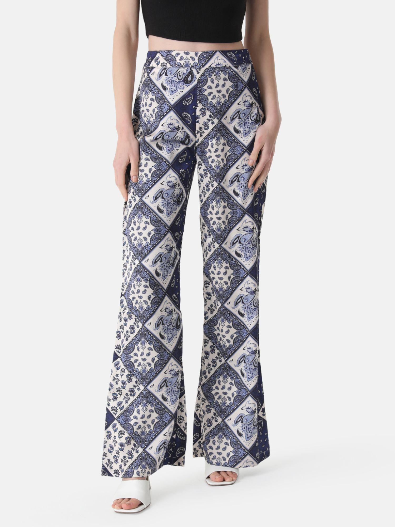 printed flared pant