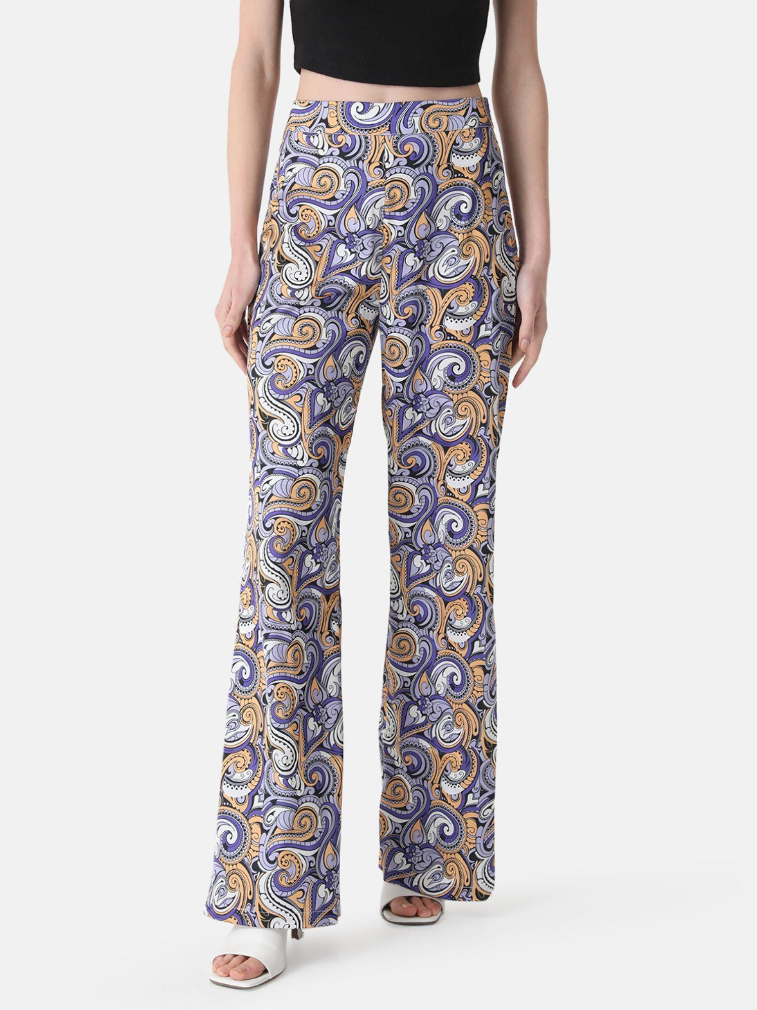 printed flared pant