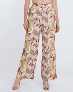 printed flared pants