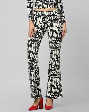 printed flared pants