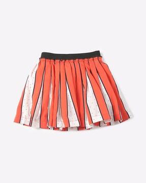 printed flared skirt