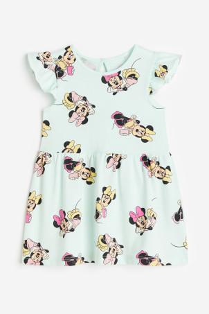 printed flounced dress