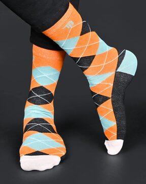 printed full-length socks