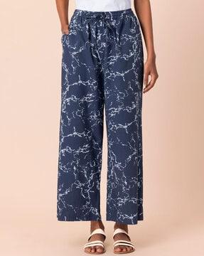 printed full length trousers