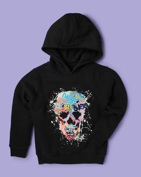 printed full-sleeve hoodie