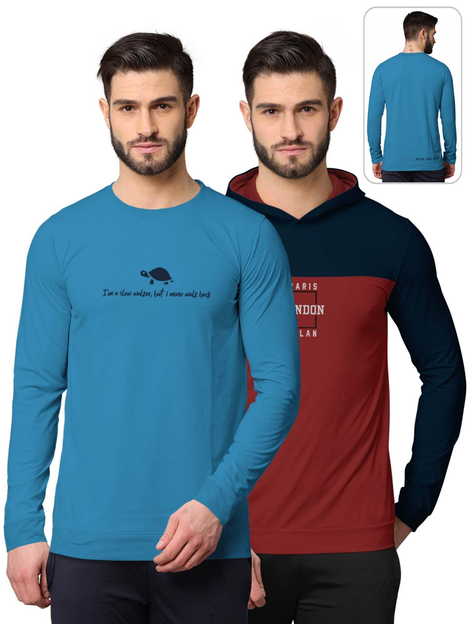 printed full sleeve sweatshirts for men multi-color (pack of 2)