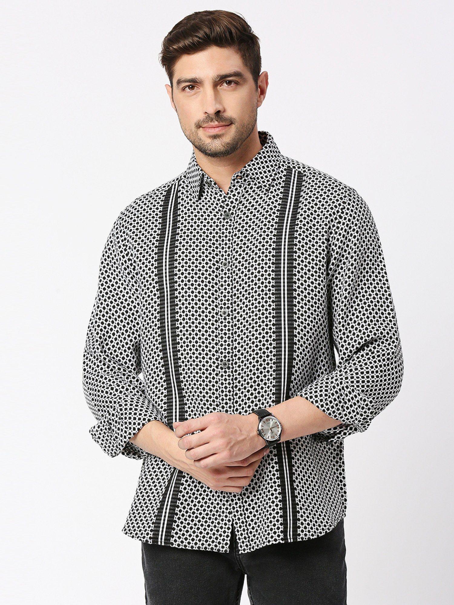 printed full sleeves collar shirt