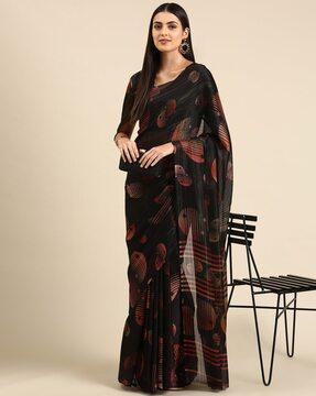 printed gegorgette saree