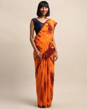 printed georgette saree with blouse piece
