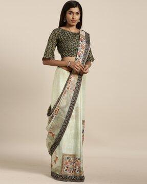 printed georgette saree