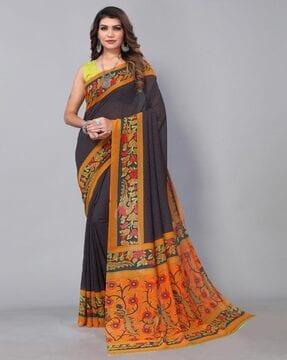 printed georgette saree