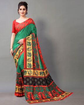 printed georgette saree