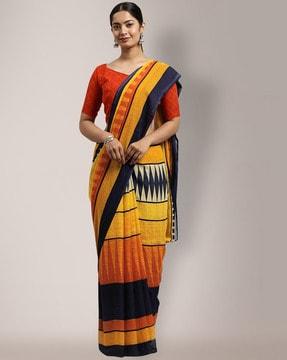 printed georgette saree