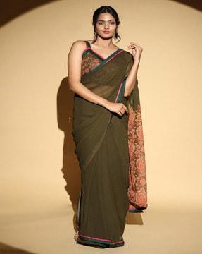 printed georgette saree