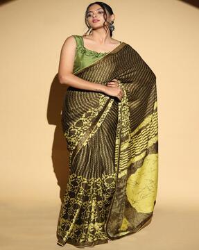 printed georgette saree