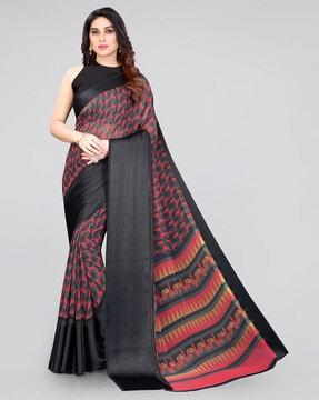 printed georgette saree