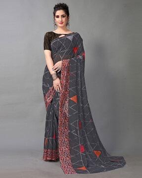 printed georgette saree