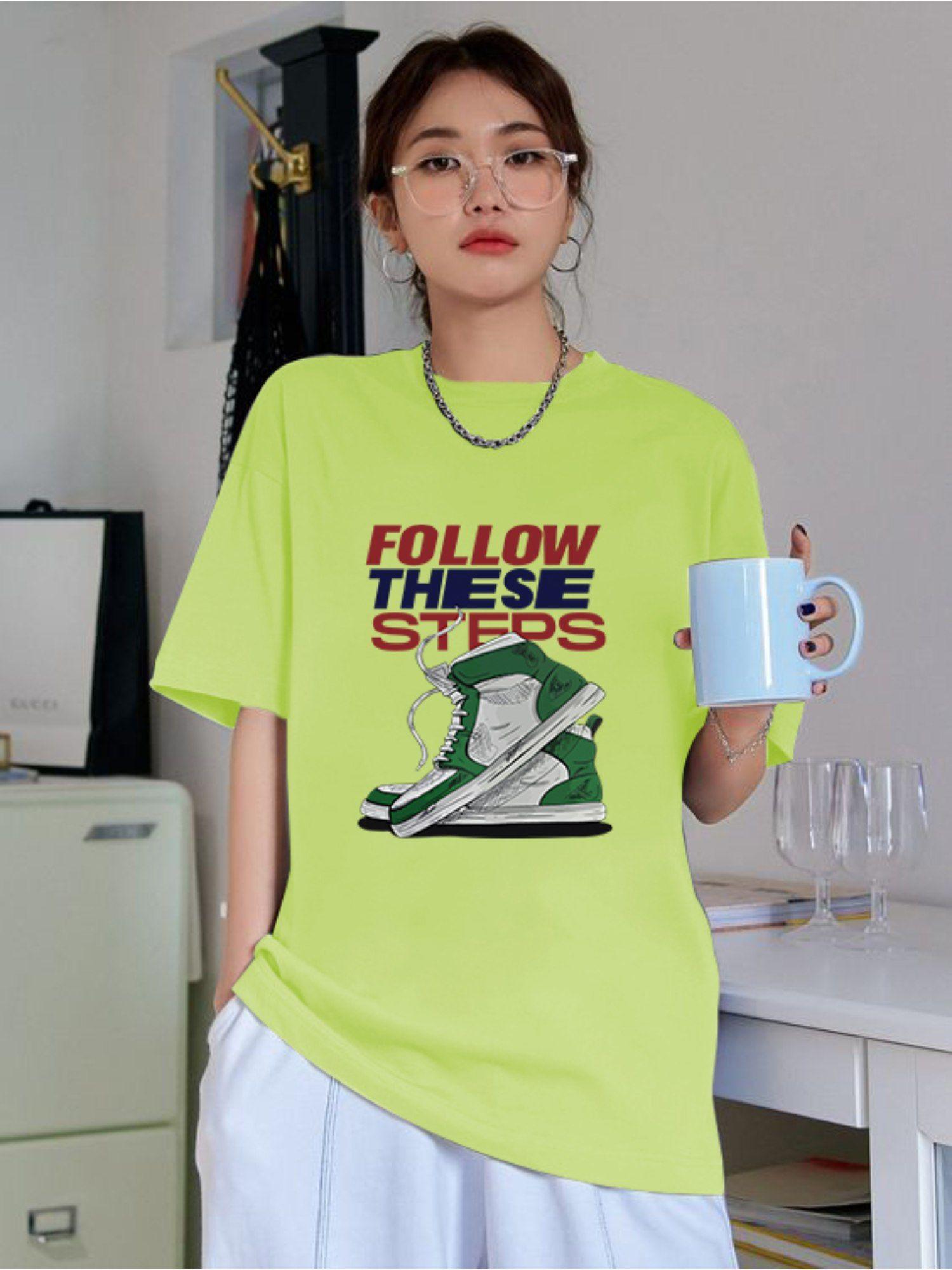 printed green t-shirt for women