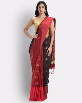 printed handwoven saree