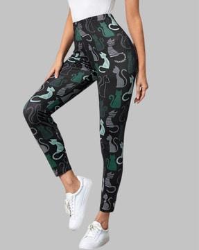 printed high-rise jeggings