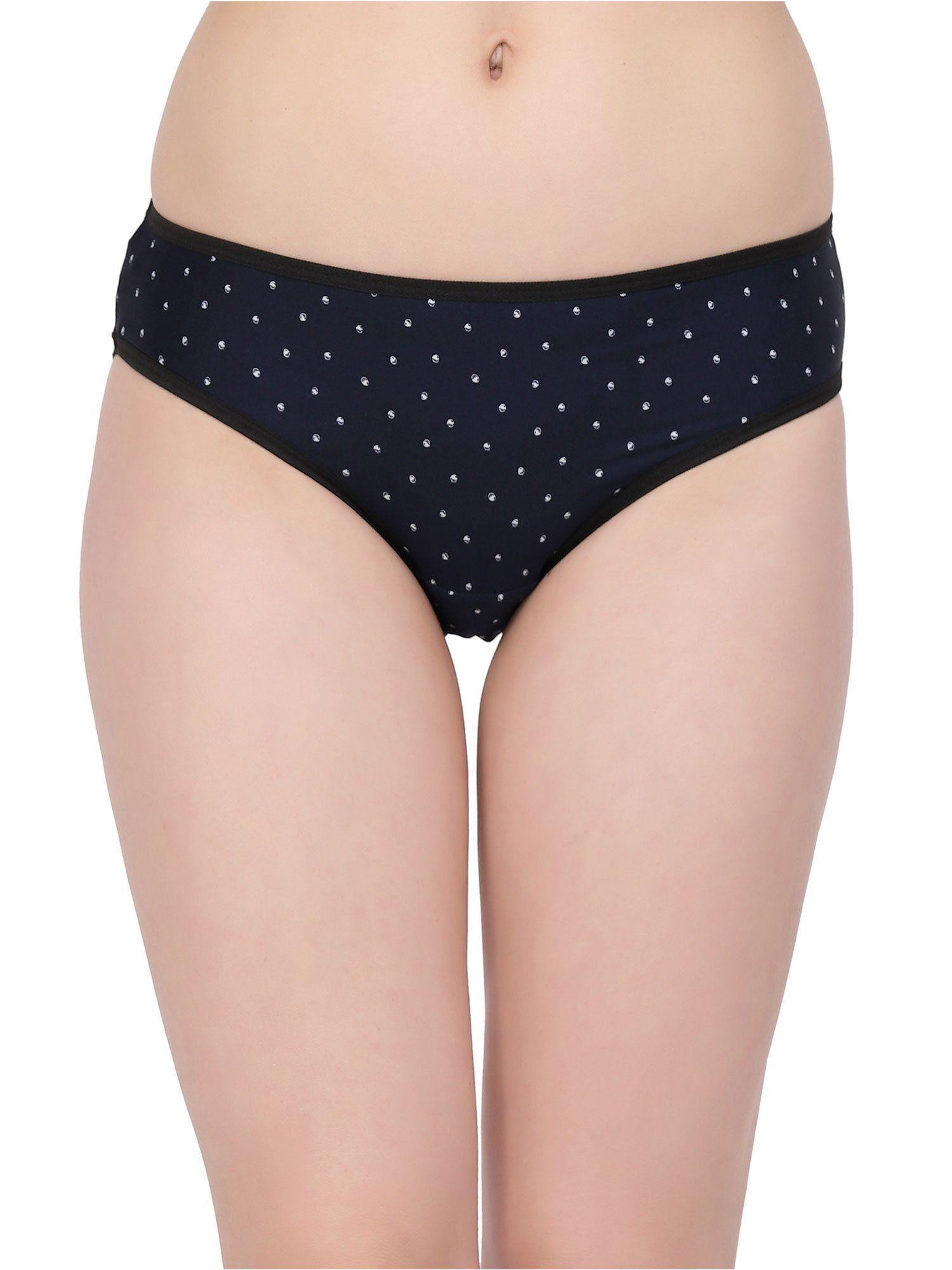 printed hipster panty - navy blue