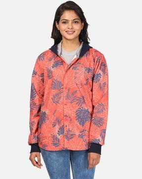 printed hooded sweatshirt with patch pocket