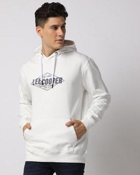 printed hoodie with kangaroo pockets