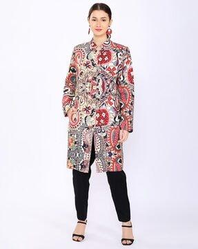 printed jacket with insert pockets