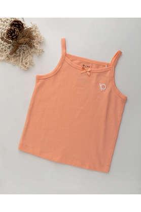 printed jersey regular fit girls camisole - orange