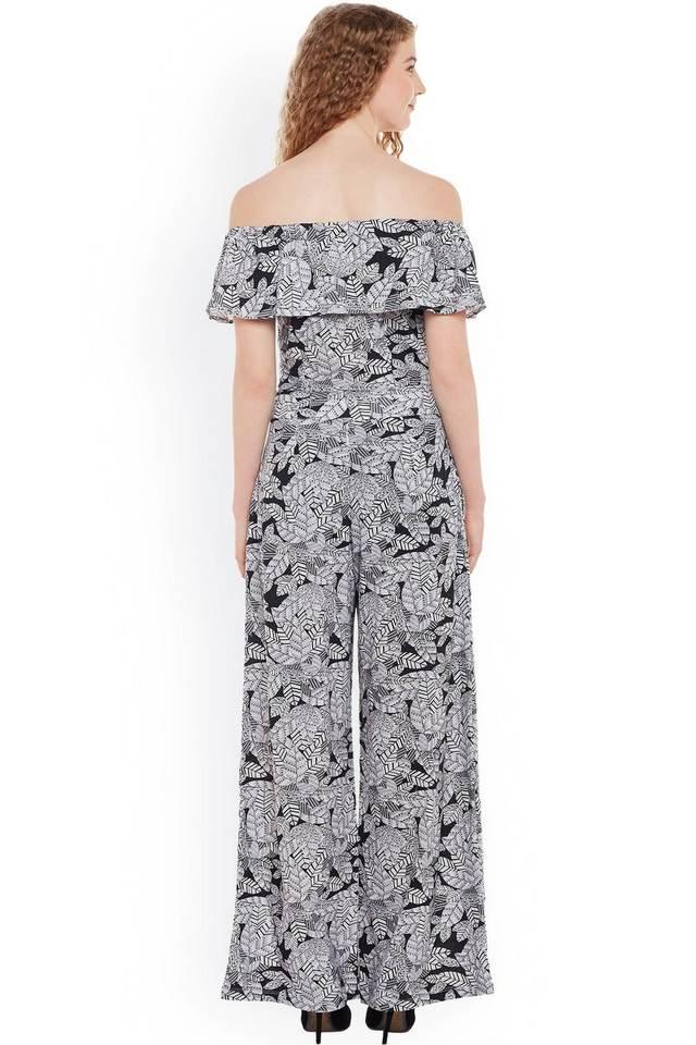 printed jersey regular fit womens jumpsuit