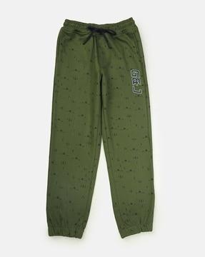 printed jogger with elasticated waist