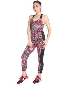 printed jumpsuit with insert pockets