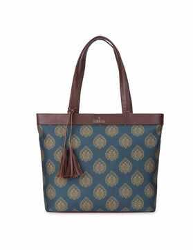 printed jute tote bag