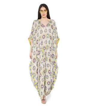 printed kaftan dress