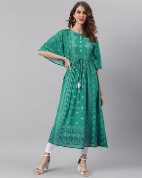 printed kaftan kurta