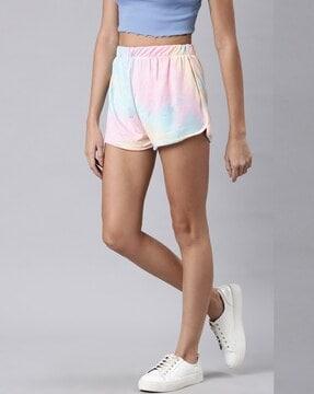 printed knit shorts