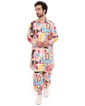 printed kurta & joggers set