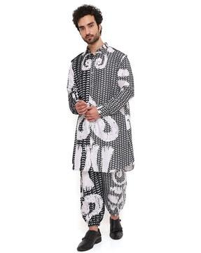 printed kurta & pyjama set