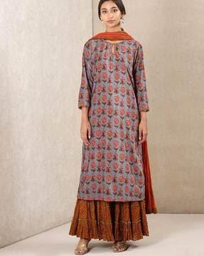 printed kurta suit set