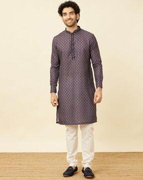 printed kurta with insert pocket