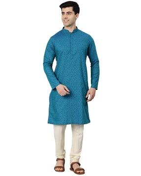 printed kurta with insert pockets